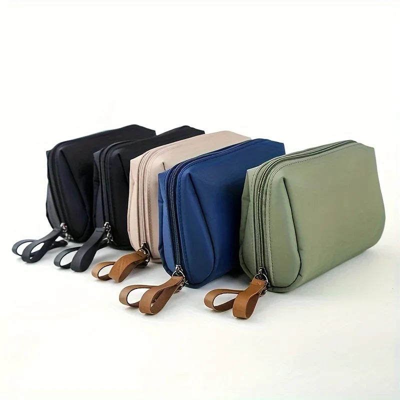 Small Solid Color Portable Makeup Bag, Travel Cosmetic Pouch, Storage Organizer For Daily Use